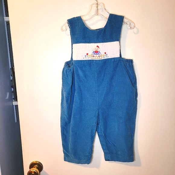 Humpty Dumpty Smocked Overalls - Picture 2 of 4